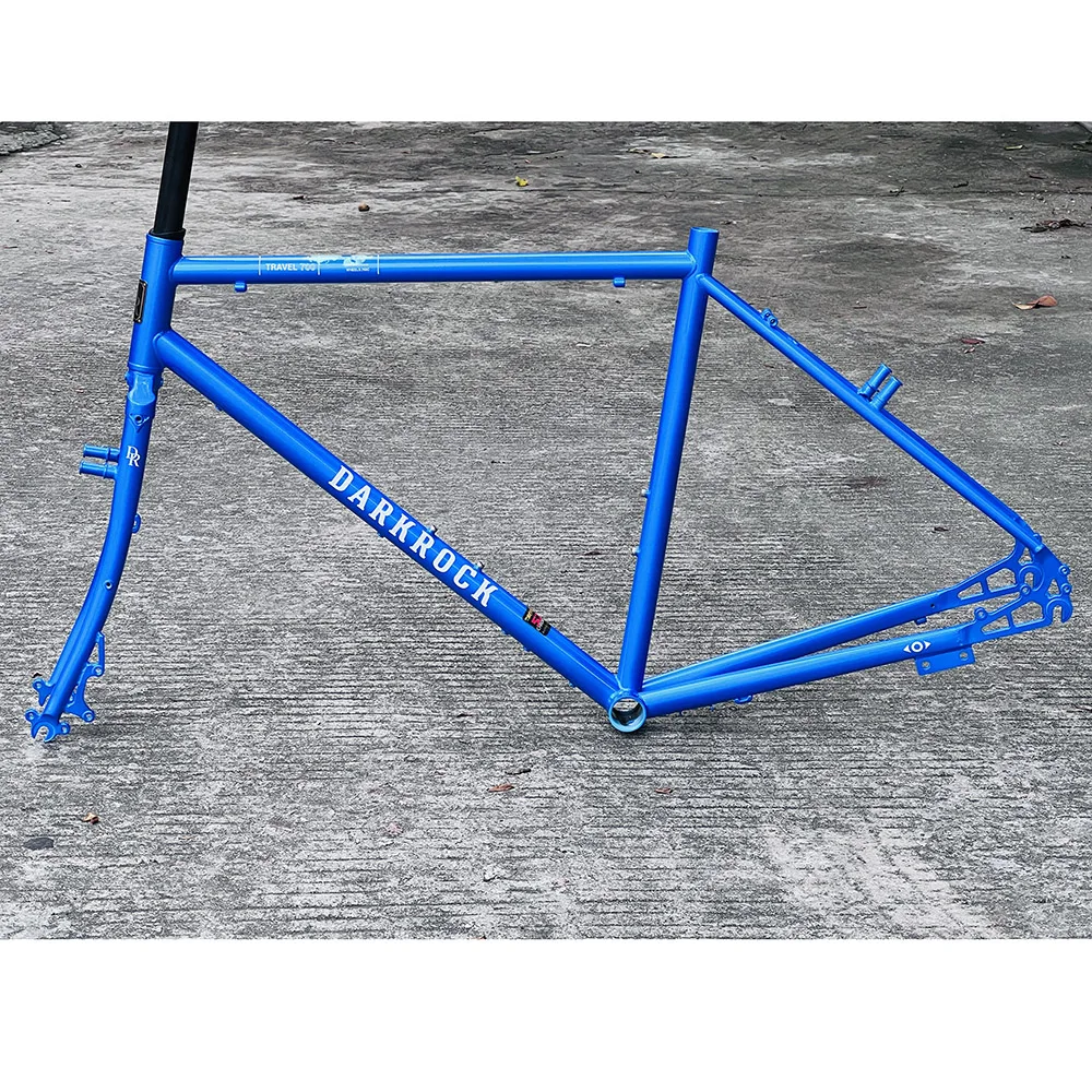 700C DARKROCK Travel 700 Road Bikes Frames  CR-MO Steel Heating Treated  Disc/V Brake Frameset Bicycle Parts