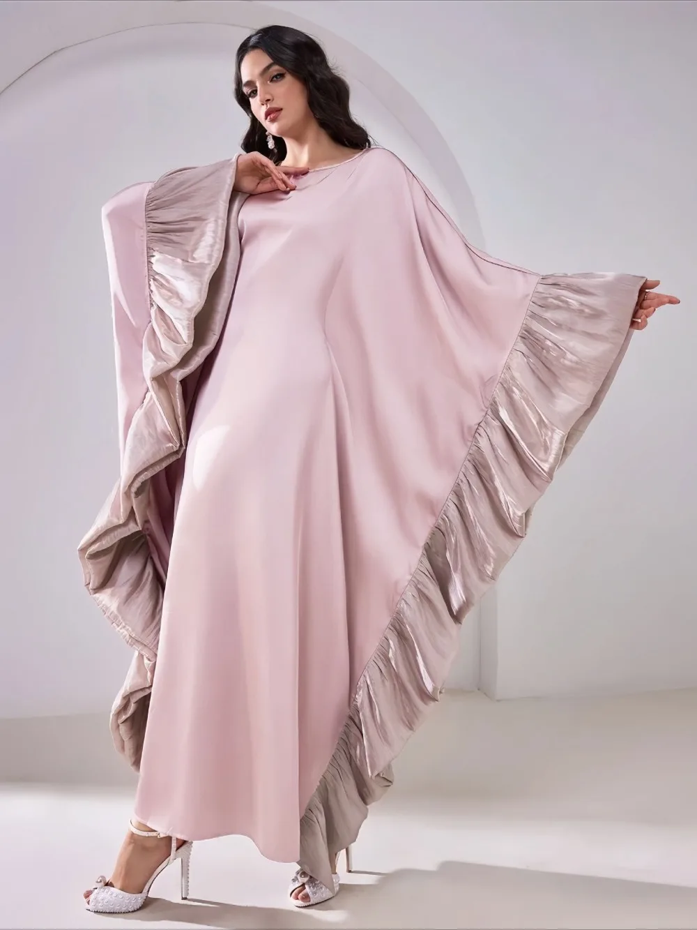 

Eid Women Dress Muslim Abaya Party Bat Sleeve Morocco Kaftan Jalabiya Ramadan Long Dresses Vestidos Largos Arab Long Robe 2025