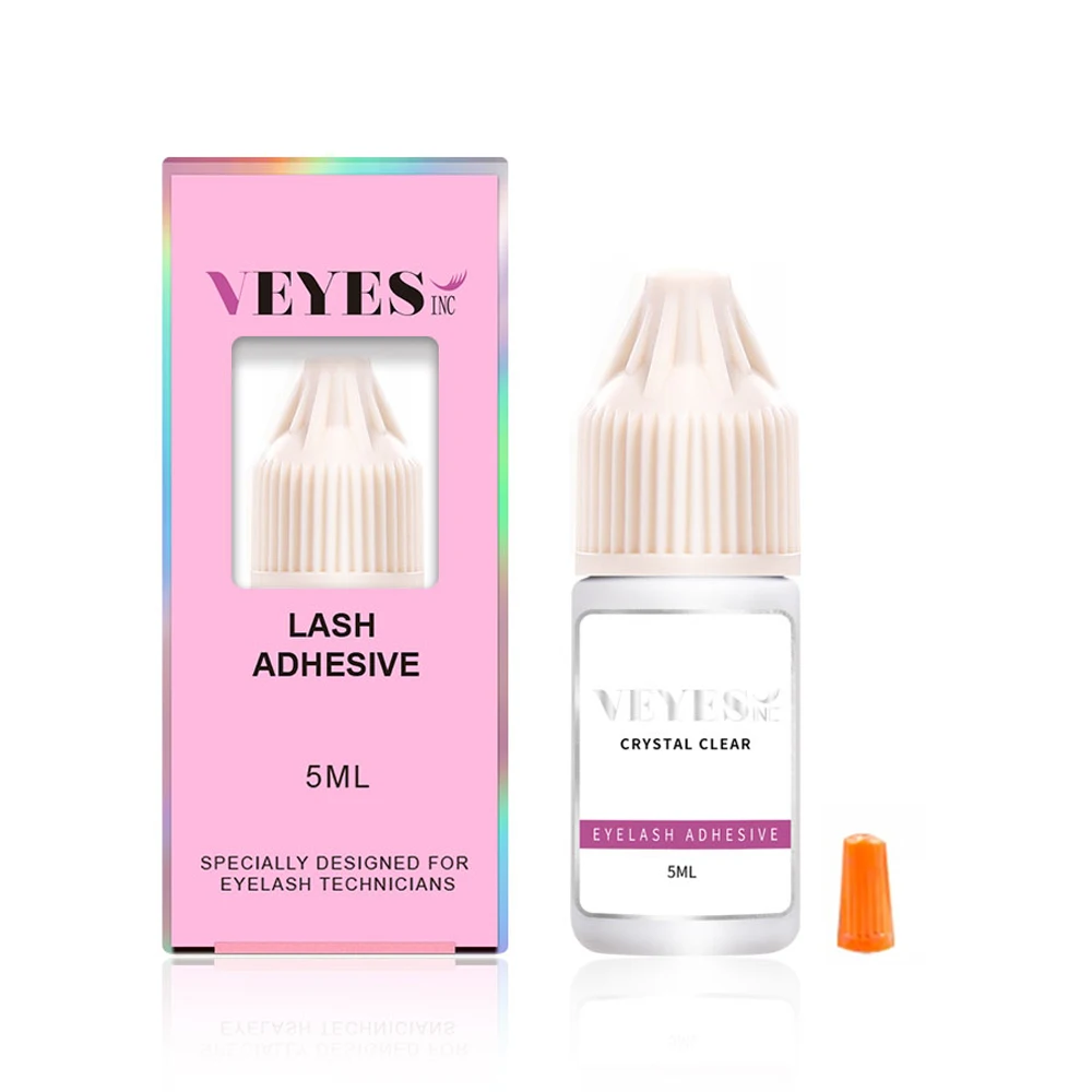 Veyes Inc 5ml Eyelash Extensions Glue Veyelash 1 Second Fast Drying Clear Lash Adhesive 4-6 Weeks Retention Volume Makeup Tool