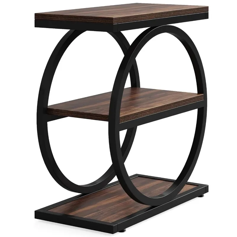 

American iron solid wood console table small apartment side table living room corner coffee table household furniture