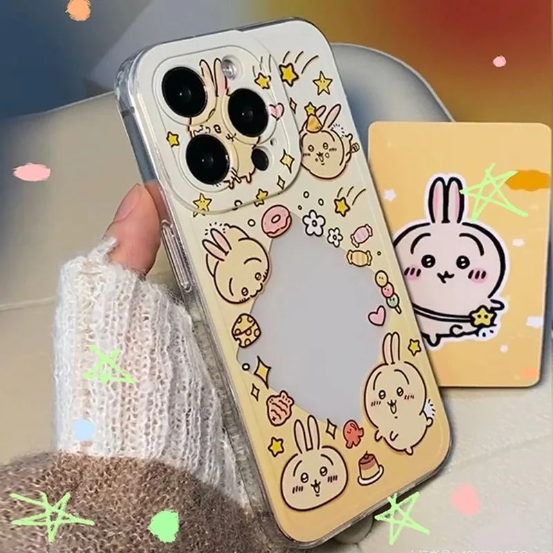 Casing Lunak Bening Chiikawa Anime Jepang Kartun Lucu Perlindungan untuk iPhone 16 15 13 12 11 14 Pro Max XS XR 16 7 8 Plus X SE Coque