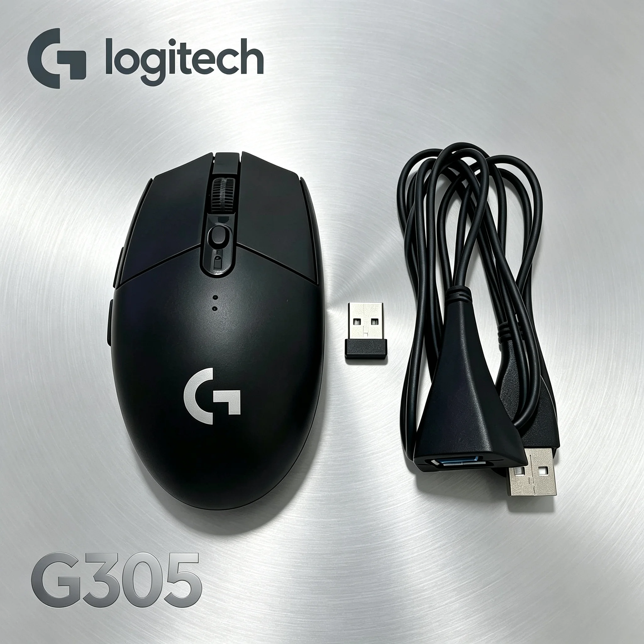 Logitech G305 LIGHTSPEED High‑DPI Gaming Mouse, USB Extension Cable For Optimized Stable Connection, Compatible With PUBG CS2 VA