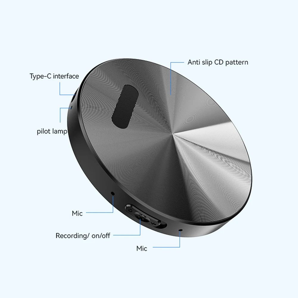 مسجل صوت مغناطيسي AI APP التحكم المغناطيسي الإملاء ChatGPT النسخ الذكي ترجمة خريطة العقل مسجل صوت صغير
