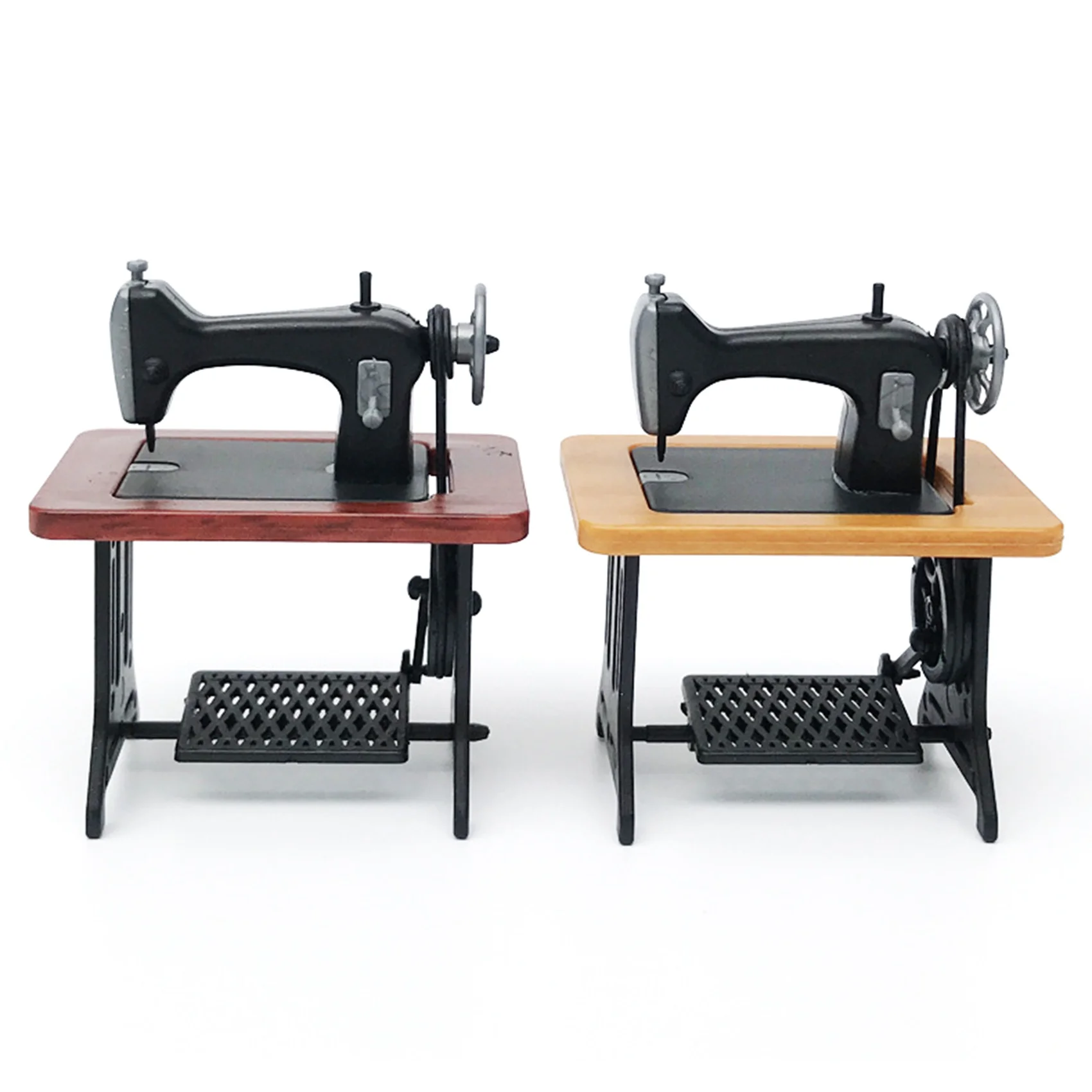 ماكينة خياطة أثاث مصغر لبيت الدمى BAAA-1/24 ملحقات ديكور بيت الدمى للأطفال ألعاب بيت الدمى باللون الأحمر