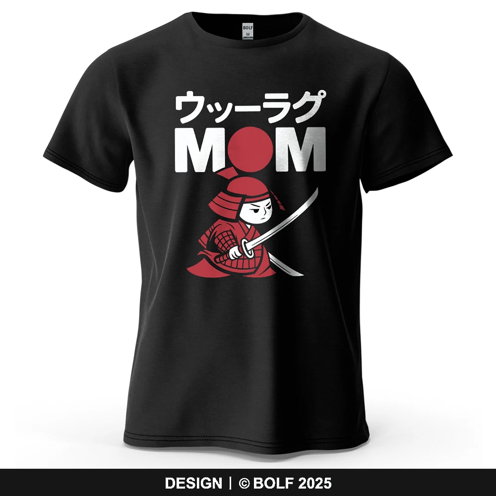 Samurai-Krieger-bedrucktes Herren-T-Shirt aus 100 % Baumwolle, übergroße traditionelle Grafik-T-Shirts für Damen, Tops, T-Shirts, Streetwear