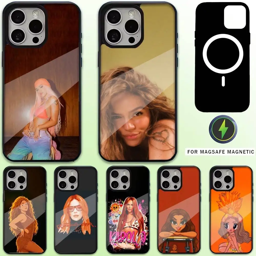 

K-Karol G T-Tropicoqueta Phone Case For iPhone17,16,15,14,13,12,11 Plus,Pro Max Magnetic Magsafe Wireless Charging