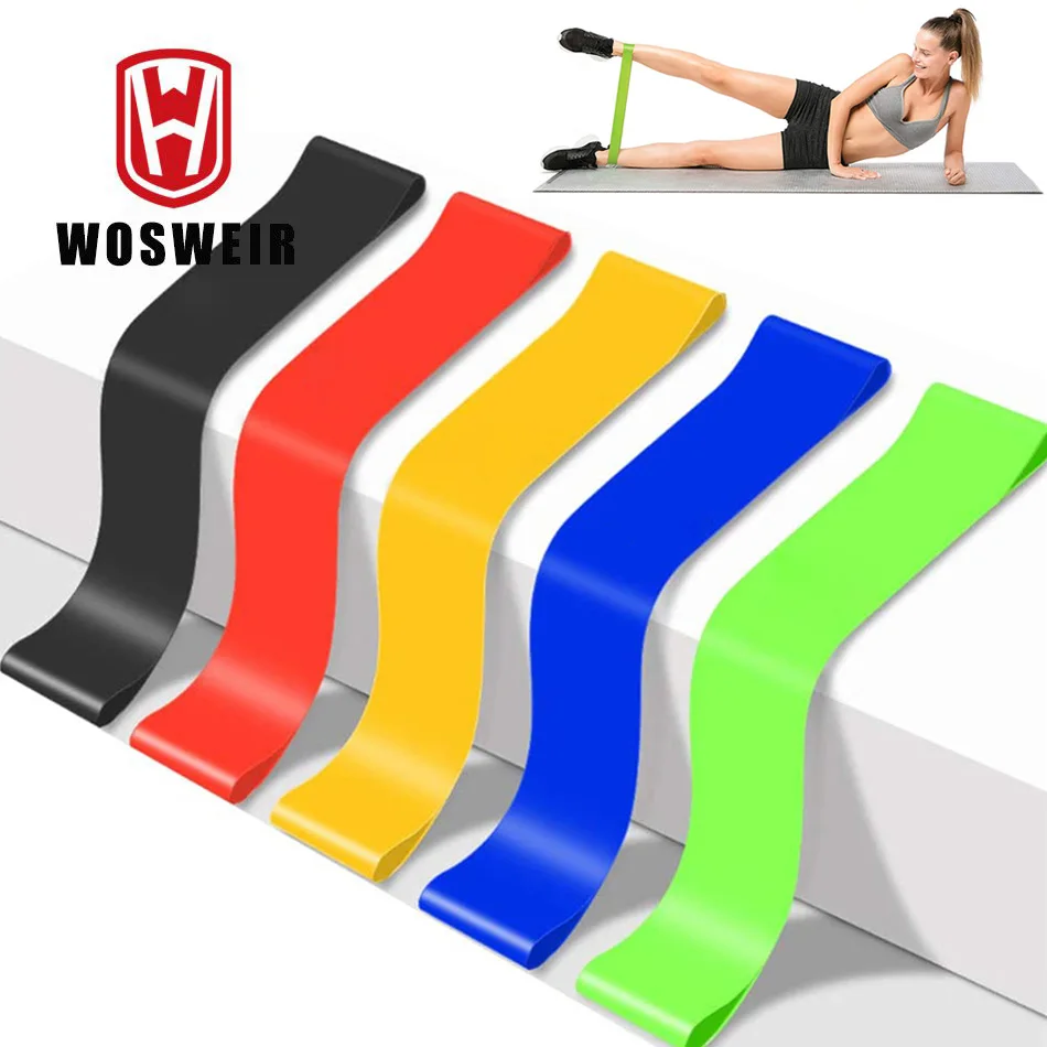 WOSWEIR Training Resistance Bands Yoga Gym Fitness Gum Pull Up Assist Rubber Band Crossfit Exercise Home Workout Equipment