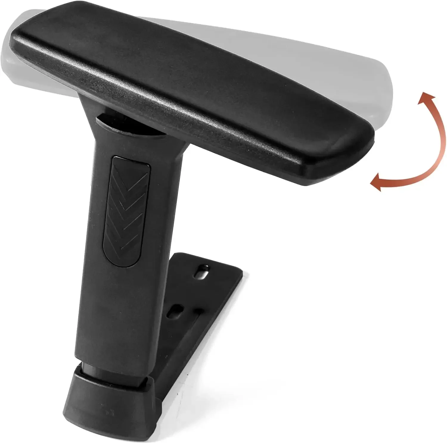 Par de apoio de braço com braços em T ajustáveis 3D, peças de reposição de suporte vertical, serve para a maioria das cadeiras de jogos de escritório