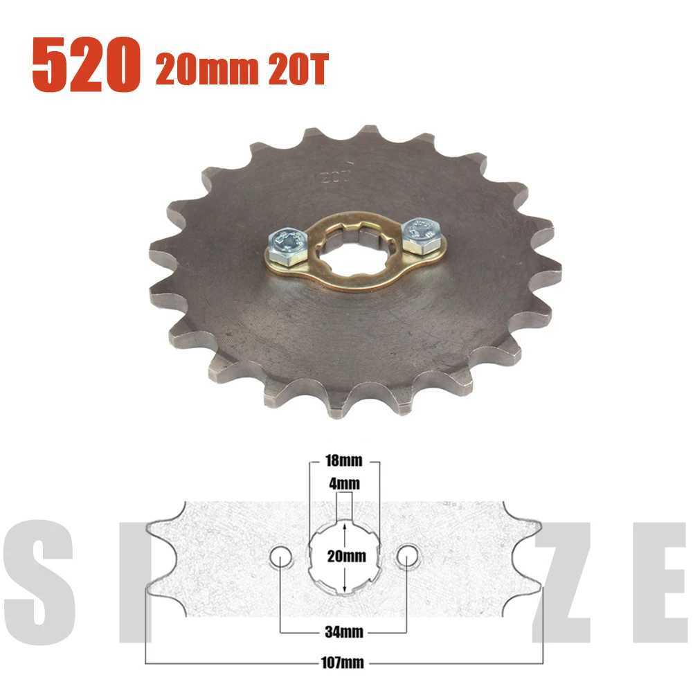 520 # チェーン 20 ミリメートル 10T-23T フロントエンジン