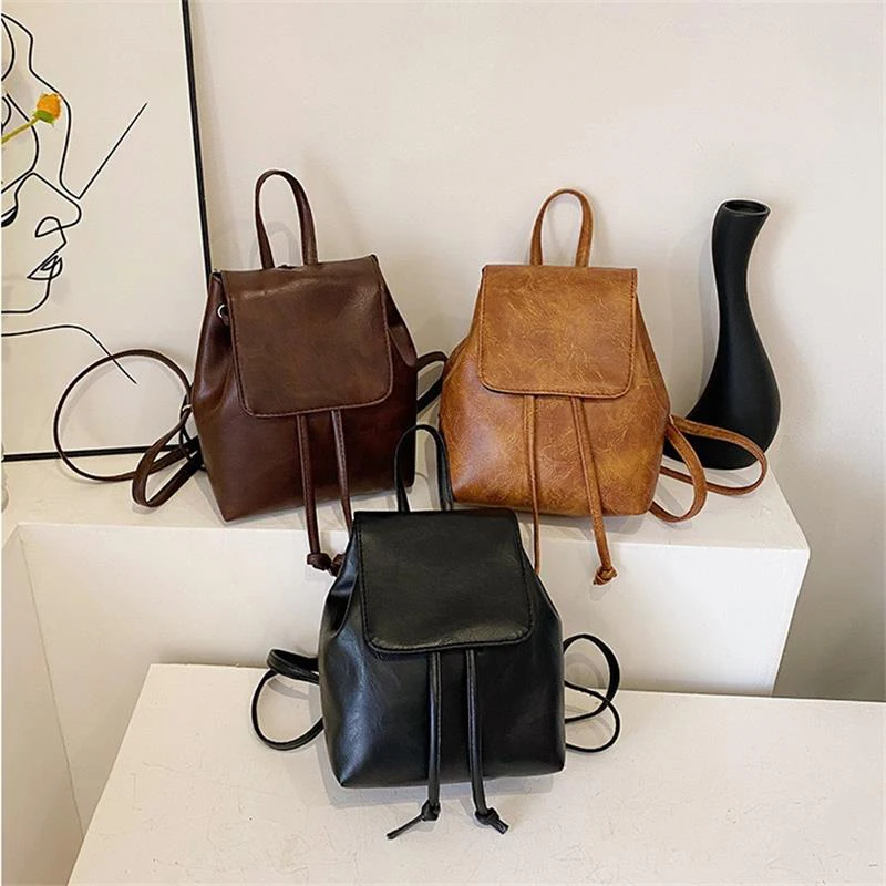 

Рюкзак из искусственной кожи в американском стиле в стиле ретро, модные девчачьи пригородные сумки, женские уличные портативные сумки для хранения, большая вместительная студенческая сумка, подарок