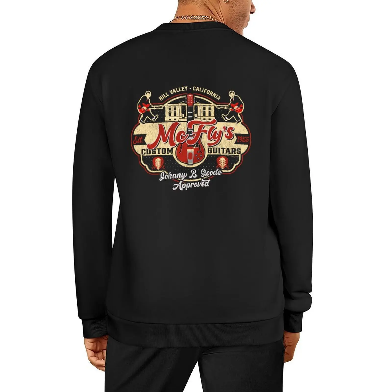 

Back to the Future McFly's Custom Guitars Worn ( UCS LLC and Amblin) Pullover winter clothes sweatshirt for men