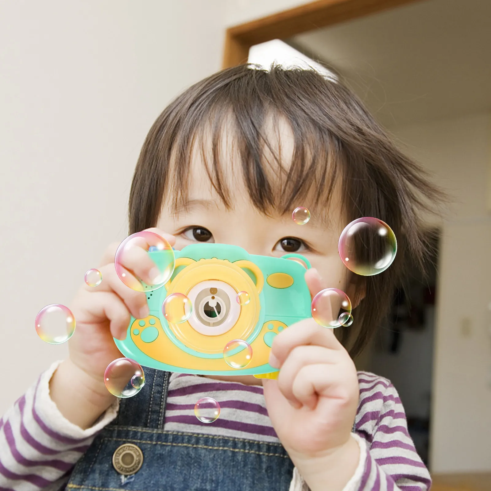 

1 Set Machine Cartoon Electric Bubble Maker Portable Lightweight Children Birthday Gift Plaything