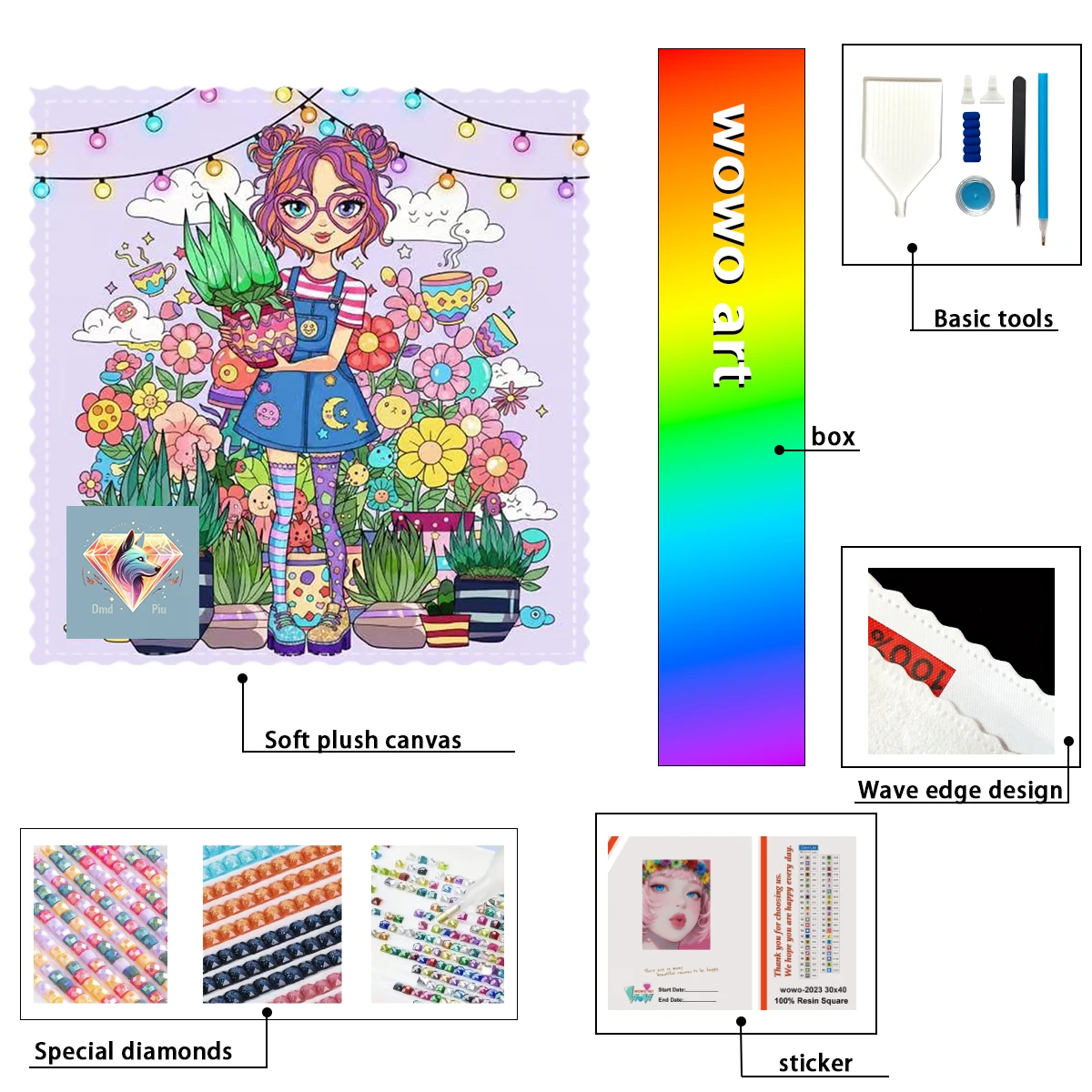 

【Piu Diamond Art】Un jardín peculiar Crystal AB Rhinestone FD Rhinestone Perfect Resin Diamond