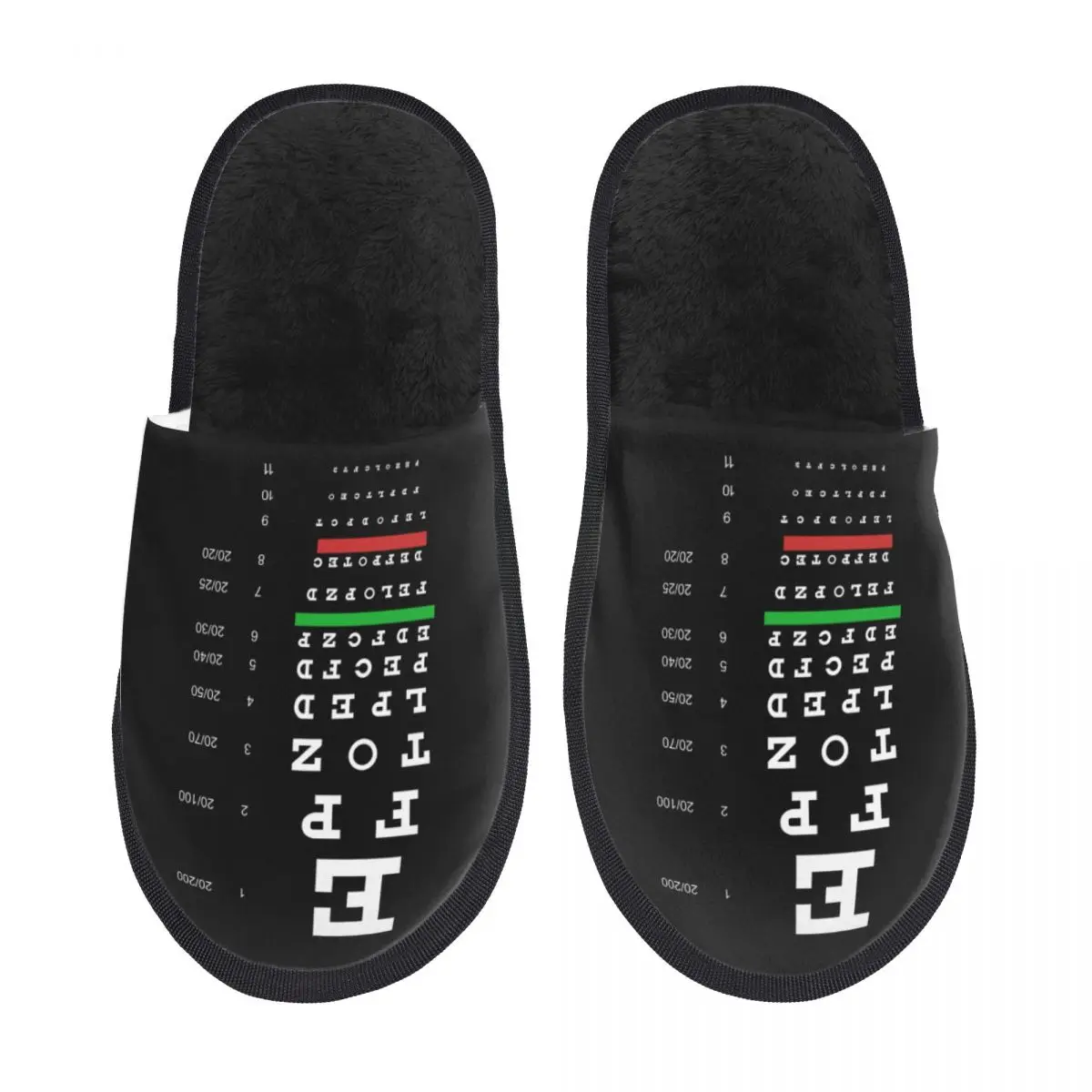 

Мягкие домашние тапочки из пены с эффектом памяти с рисунком таблицы Снеллена для женщин-оптометристов и офтальмологов, уютные, теплые, нескользящие