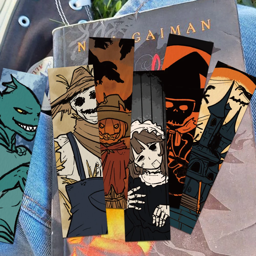 30 Stück Halloween-Lesezeichen, gruseliger Totenkopf und Kürbiskopf-Thema, Horror-Buch, Club, Spukhaus, Party-Dekoration, gruseliges Buchzubehör