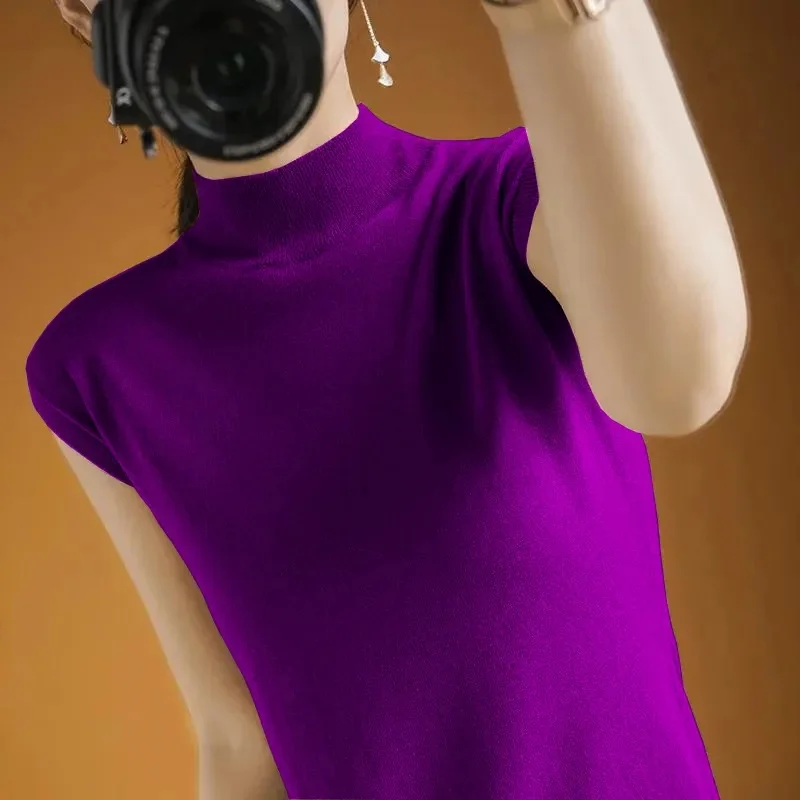 

Summer Womens Sweater Short Sleeve O-neck Slim Fit Knitted Pullovers Bottoming Casual Knitwear Camel Pink Clothes