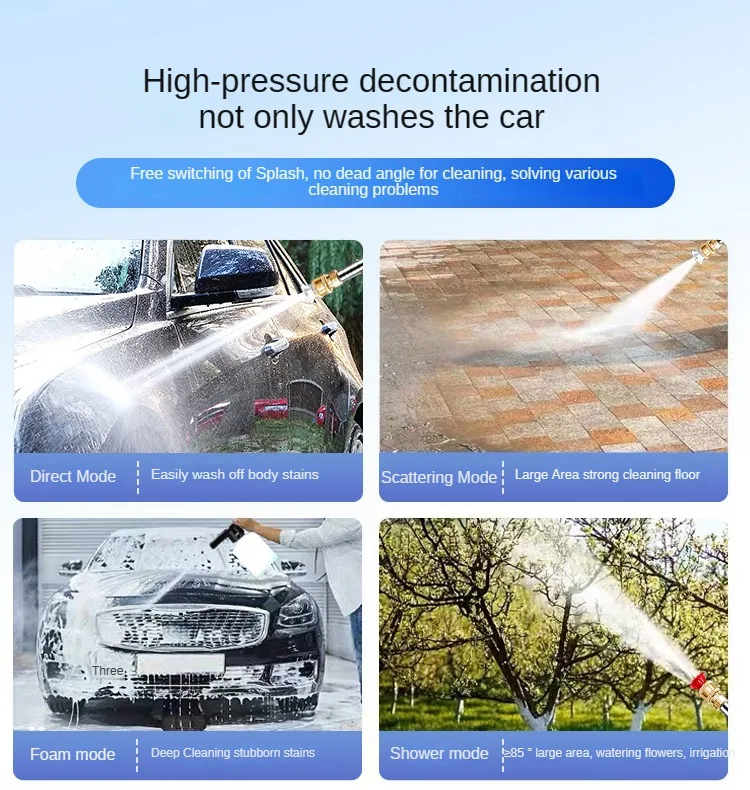 Powerful Wireless Pressure Washer with Lithium-Ion Battery for Home Use