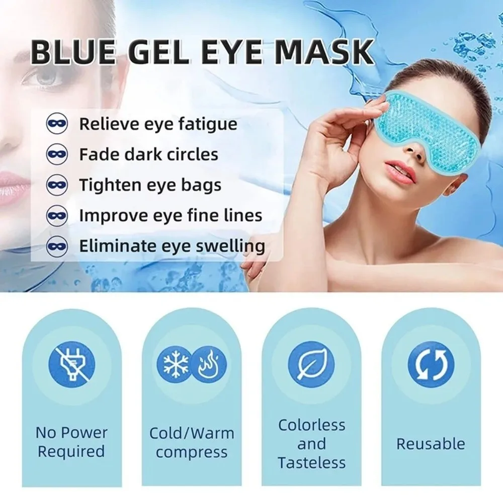 Portable Reusable Gel Eye Mask Soft Compressed Soothing Cooling Eye Mask Sleeping Eye Masks Dark Circles