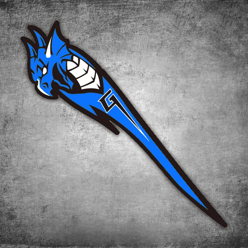 1 قطعة رأس التنين مع حرف G ملصق أزرق وردي تصميم ثلاثي الأبعاد ملصق ديكور لملحقات الكمبيوتر المحمول للسيارة والدراجات