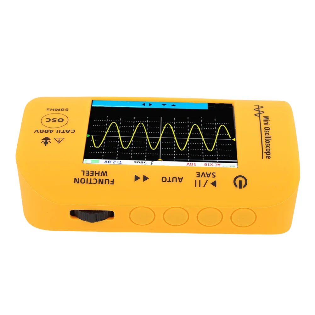 OT4 Digital Oscilloscope 2.8 inch Color Display 50MHz 200MSa/s Sampling Rate ABS Housing for Signal Monitoring
