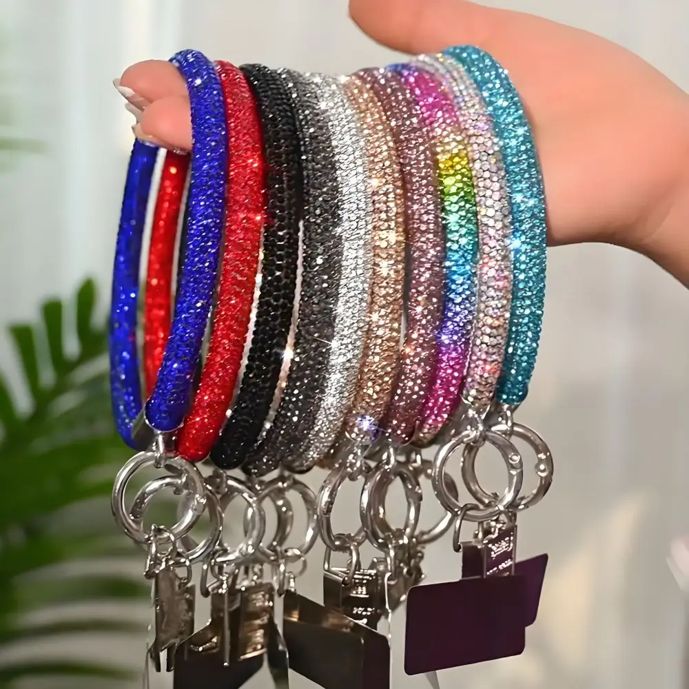 

Блестящий ремешок для телефона со стразами, яркий, сияющий, с кристаллами, брелок, яркий, защитный, от потери, на запястье, кольцо, аксессуары для телефона