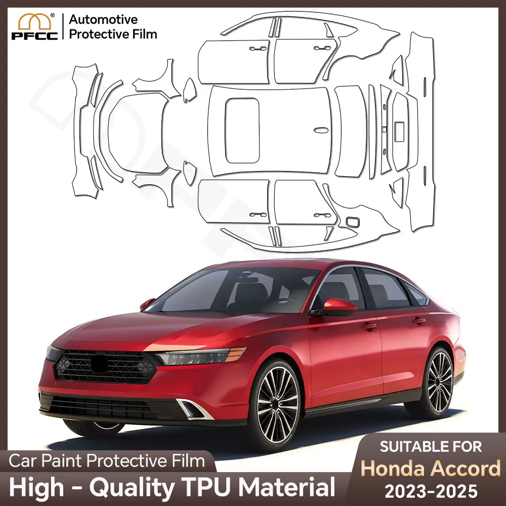 

PPF TPU Car Paint Protection Film For Honda Accord 2023 2024 2025 Clear Bra Kit Decal Pre Cut PPF Scratch Car Accessories