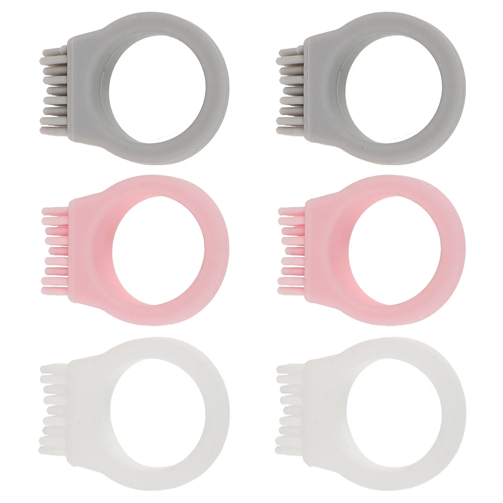 6 قطعة فرشاة الأسنان المحمولة فرشاة الأسنان الدائري الصغير للمسافرين فرشاة الاصبع المدمجة فرشاة الأسنان الصغيرة أدوات نظيفة