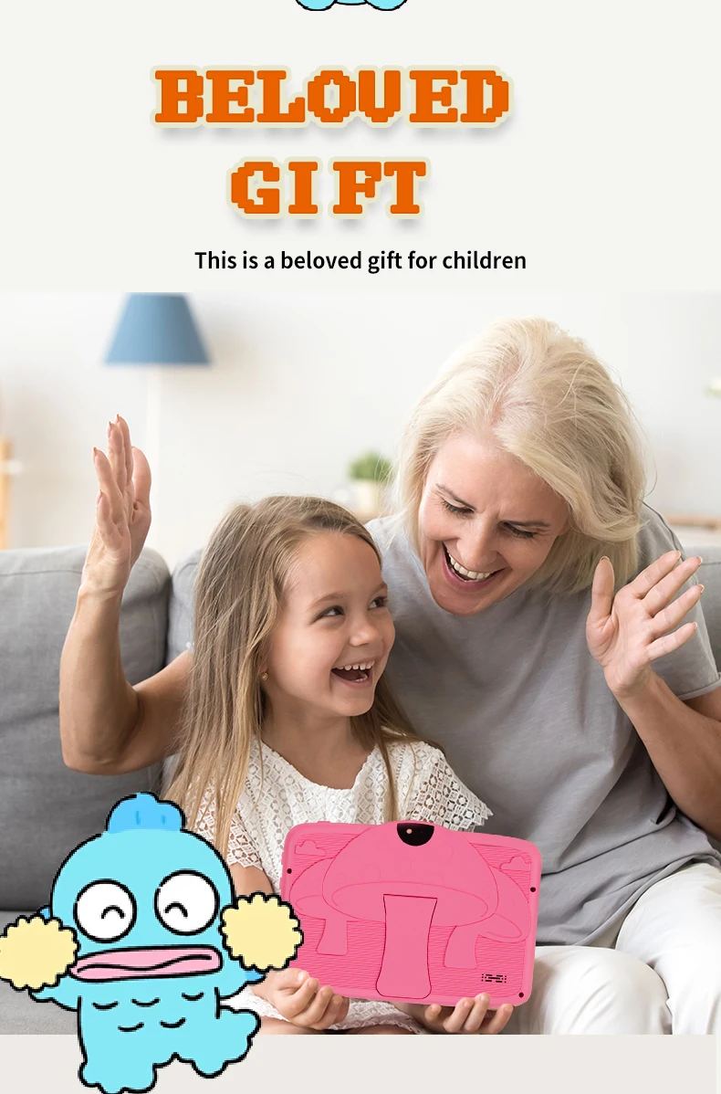 7-inch Kids Tablet with Parental control, Preinstalled Educational Applications Games, 1280x800 DisplayScreen, 4000Battery,