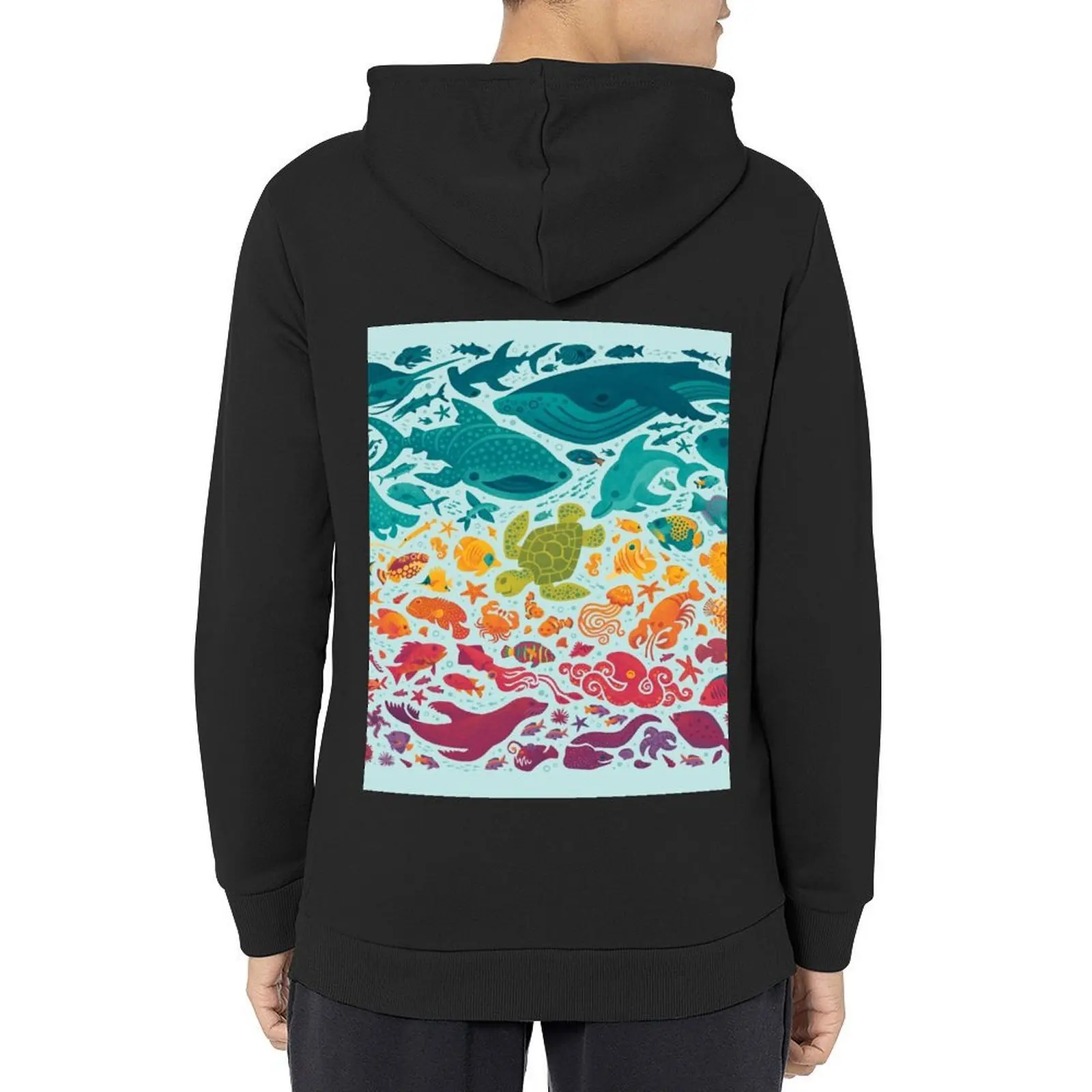 

Aquatic Spectrum 2 : light blue Hoodie winter clothes aesthetic clothing anime clothes anime clothing new hooded tee