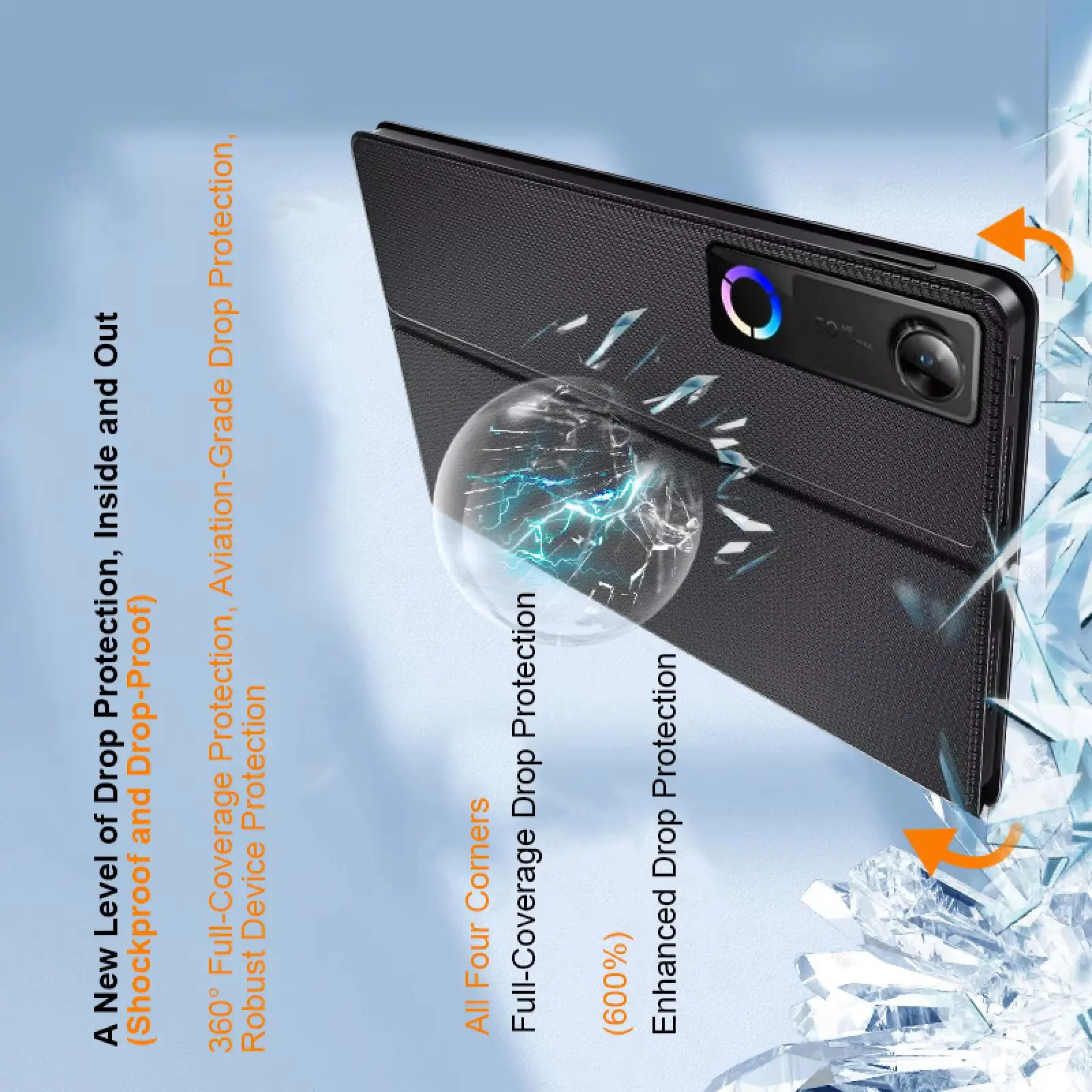 

Case for Legion Y700 Gen 5 2026 Shockproof Stand Case with 3 Viewing Angles Slim Portable Vegan Leather Smart Wake Sleep