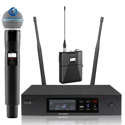 Original Professional QLXD4 QLXD24 Handheld BETA58 SM 58 BETA87 And Bodypack microphone Lapel Headset Wireless Microphone