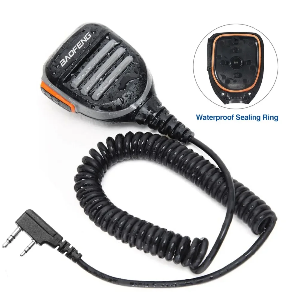 BaoFeng Walkie Talkie 2-контактный динамик PTT, микрофон, оптовая продажа для Quansheng UV-K5 K6 Baofeng UV-5R BF-888S UV-5RH 21 17 PRO HAM Radio