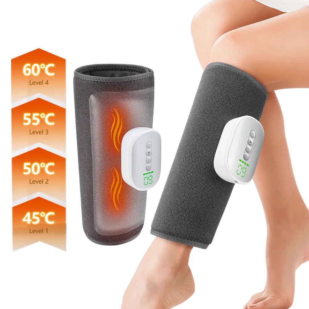 

Беспроводной массажер для икр под давлением воздуха, электрический 8-уровневый 4-режимный компрессионный массажер для ног, расслабляющий массажер для икр, кровообращение