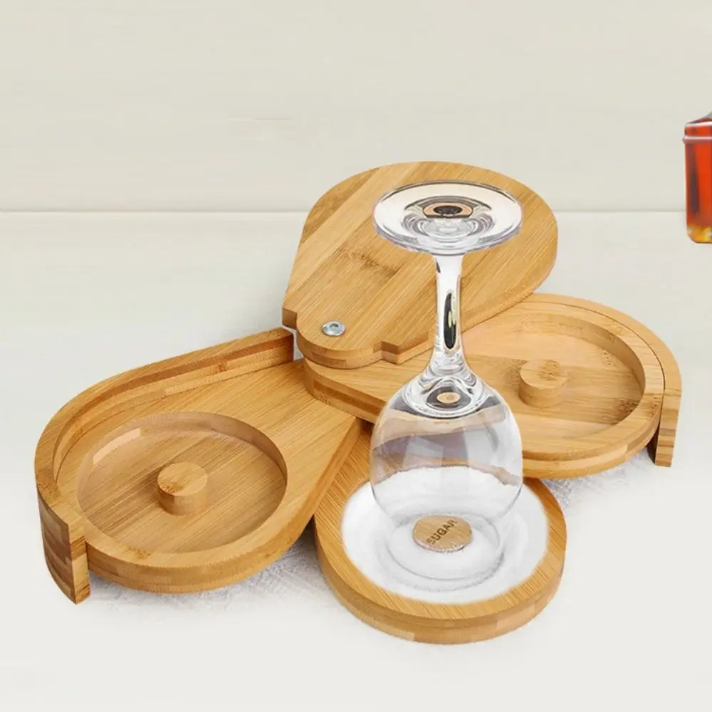 

Rotating 3-Tiers Rimmer Box Foldable Bamboo Wood Cocktail Seasoning Box Household Salt Dipping Device Restaurant