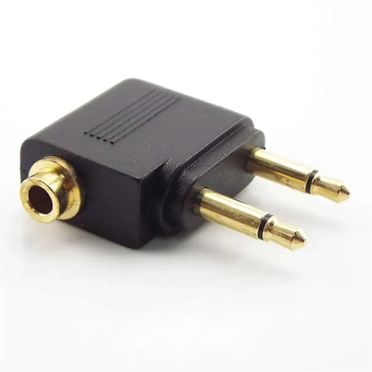 DC 3.5mm Airplane Airline Air Plane Headphone Mono Audio Converter Travel Jack Plug Splitter Adapter