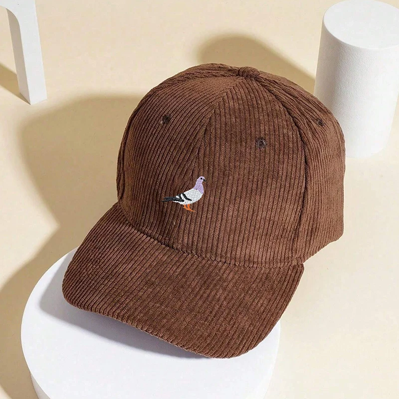 Baseballkappe passend für alle Jahreszeiten, Taubenstickmuster, tägliche Freizeitmode für Männer und Frauen, Sonnenschutz im Freien