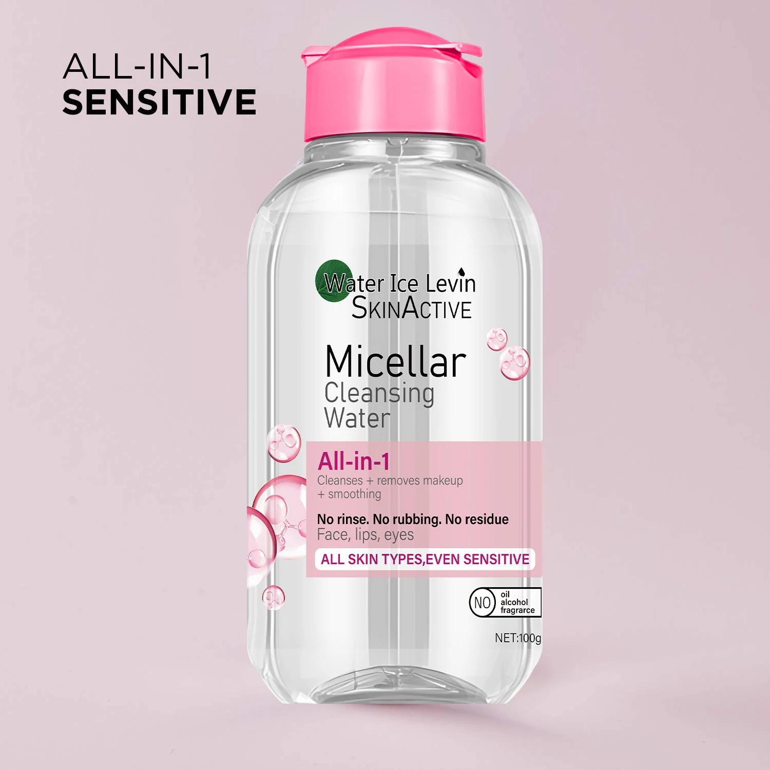 Agua Micelar de Invierno con Ácido Láctico y Ceramidas | Limpieza Completa Sin Aclarado para Piel Sensible | Suaviza y Uniforma el Tono