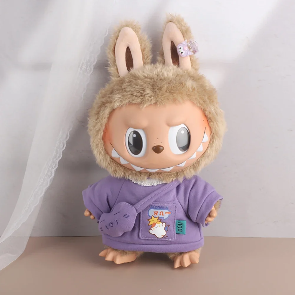 Suit for Labubu Doll Clothes 38cm Fashion Clothes Hoodies Doll Clothes Color Match Hoodies Dolls Accessories Cute Decoration