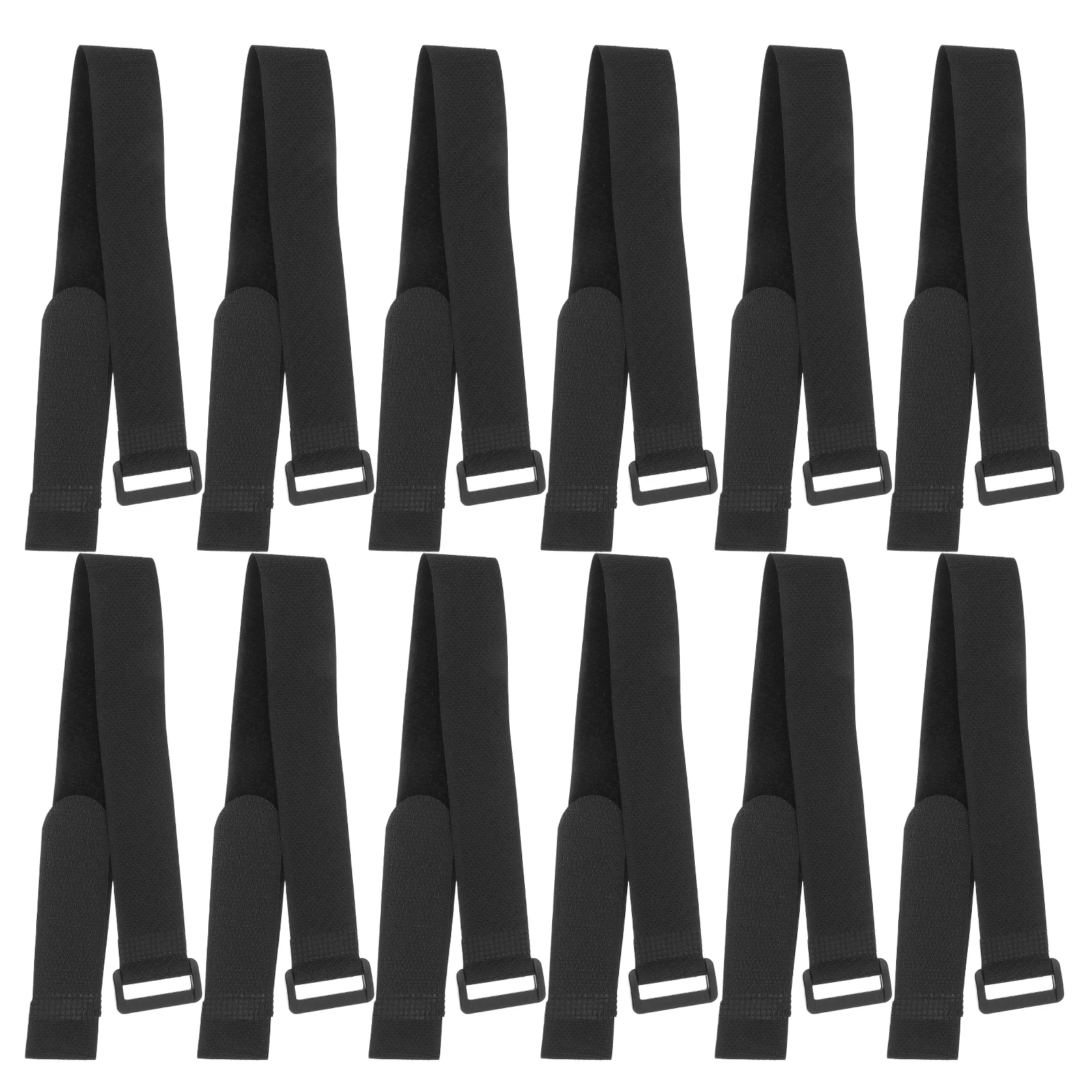 

12pcs Black Nylon Yoga Mat Straps 25x400mm Adjustable Carrying Sling for Fitness Lightweight Portable Mat Holder