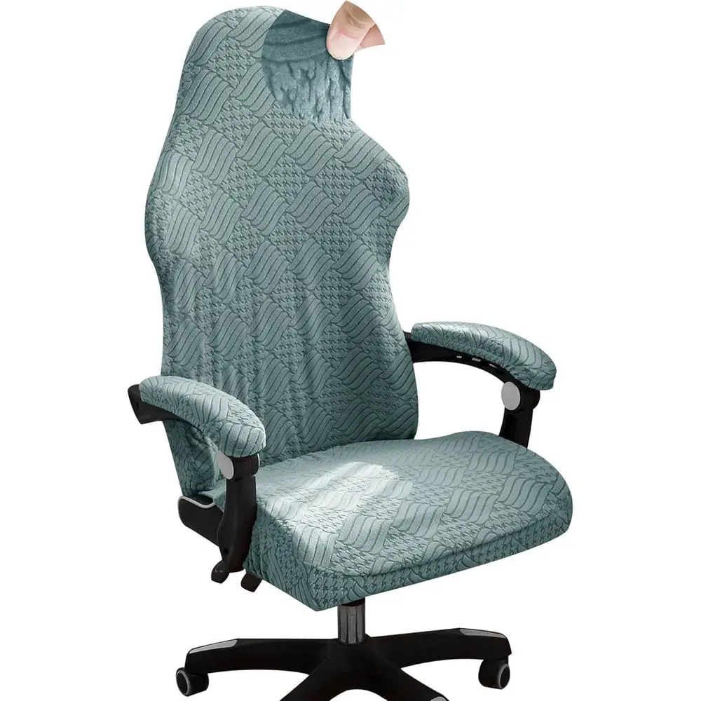 Gaming Chair Covers with Armrests - Stretchable Computer Game Chair Slipcovers, 4-Piece Set, Cat-Resistant, Washable