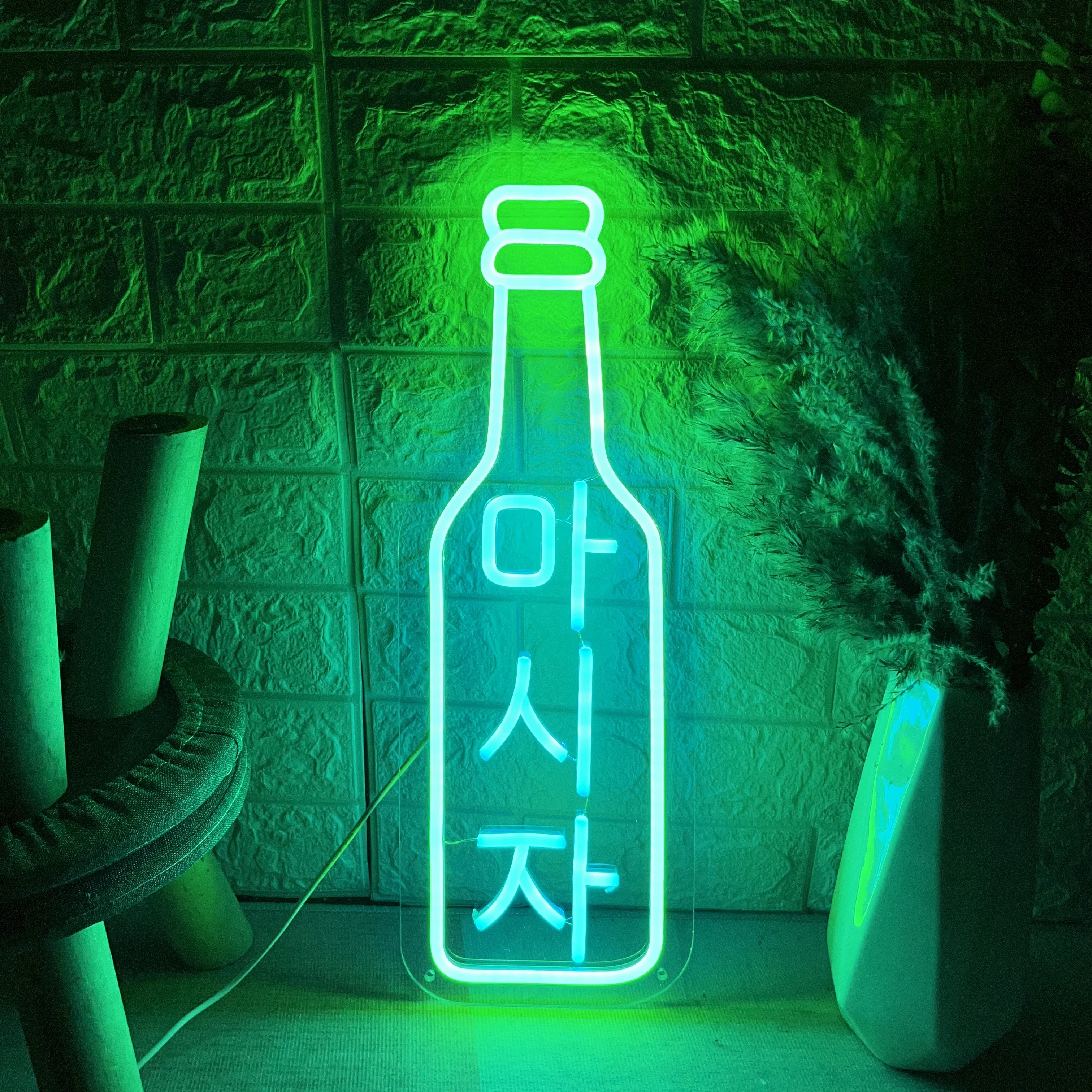 Korean Interior shochu Neon Sign Itaewon Soju LED Neon Neon Lights For Bar Pub Club Restaurant Korea Room INS Wall Decor Lamps