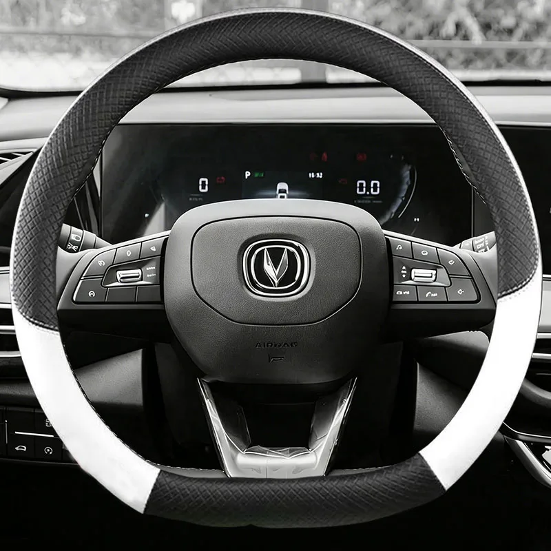 Car steering wheel cover suitable For CHANGAN Eado CS35 CS55 CS75 Plus UNI-T 2023 2024 Leather Breathe Car Interior Accessories