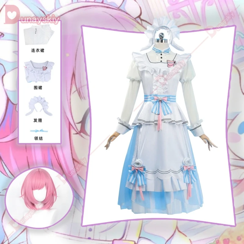 Anime Project Sekai Ootori Emu Cosplay Kostuum Schattige Lolita Jurk Schort Prop Pruik Set Halloween Feest Rollenspel Outfit Voor Vrouw