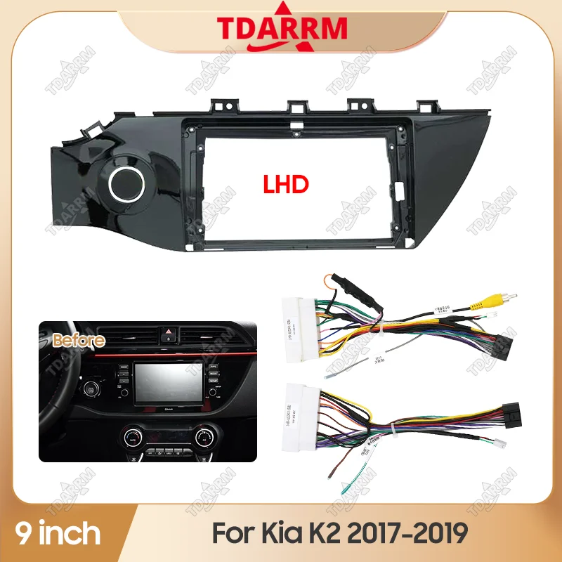 

For Kia K2 2017 9INCH Car Radio Android Stereo Audio Screen Multimedia Video Player Navigation Harness Frame