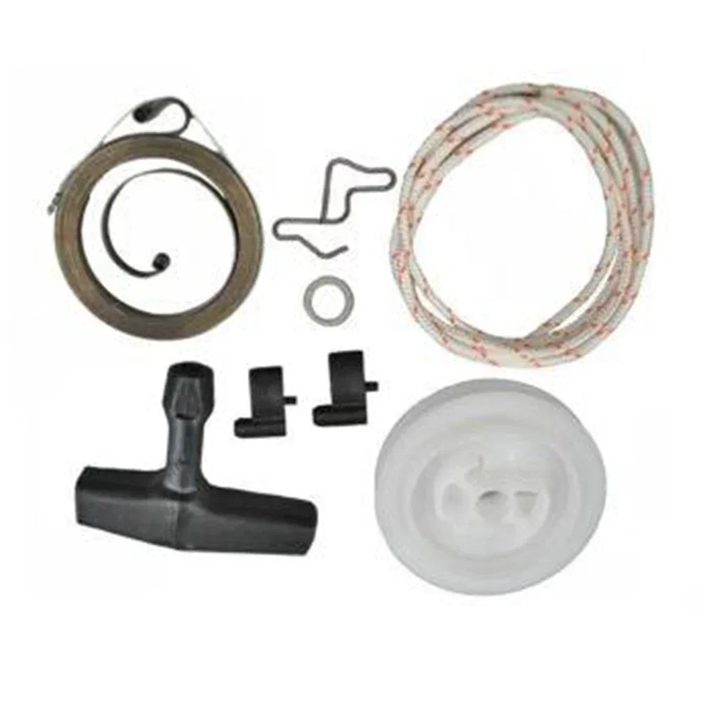 7 PÇS/SET Recoil Rewind Spring Starter Polia Alça Corda Pawl Reconstruir Kit Para Stihl 034 036 044 MS340 MS360 MS361 Motosserra