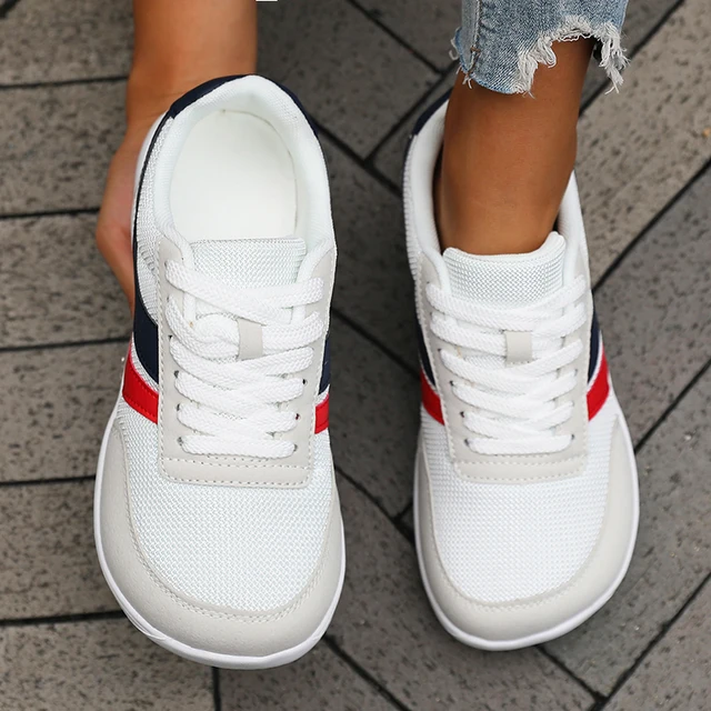 Women's Wide Toe Shoes Sneakers Barefoot Casual Wide Last Fashionable Canvas Black Flat Board Shoes Breathable Mesh Men's Shoes