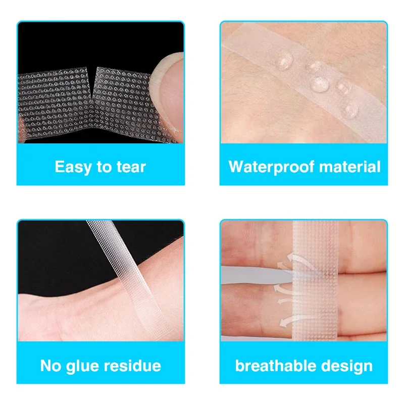 3/5 لفات الرموش تمديد شريط لاصق من البولي ايثيلين تحت رقعة عين أشرطة العين للرموش تطعيم أشرطة كحل رمش وهمية