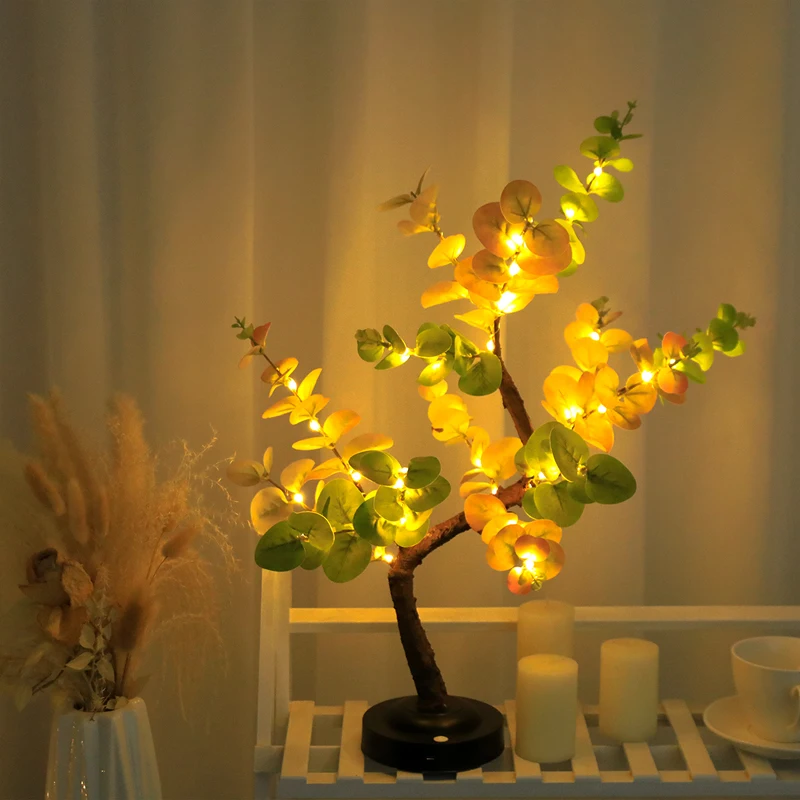 LED Tree Lights,Bonsai Lamp,Table Light,Adjustable Branches,Summer Illuminated,Home lighting,for Bedring,E-sport,Study Room,Deco