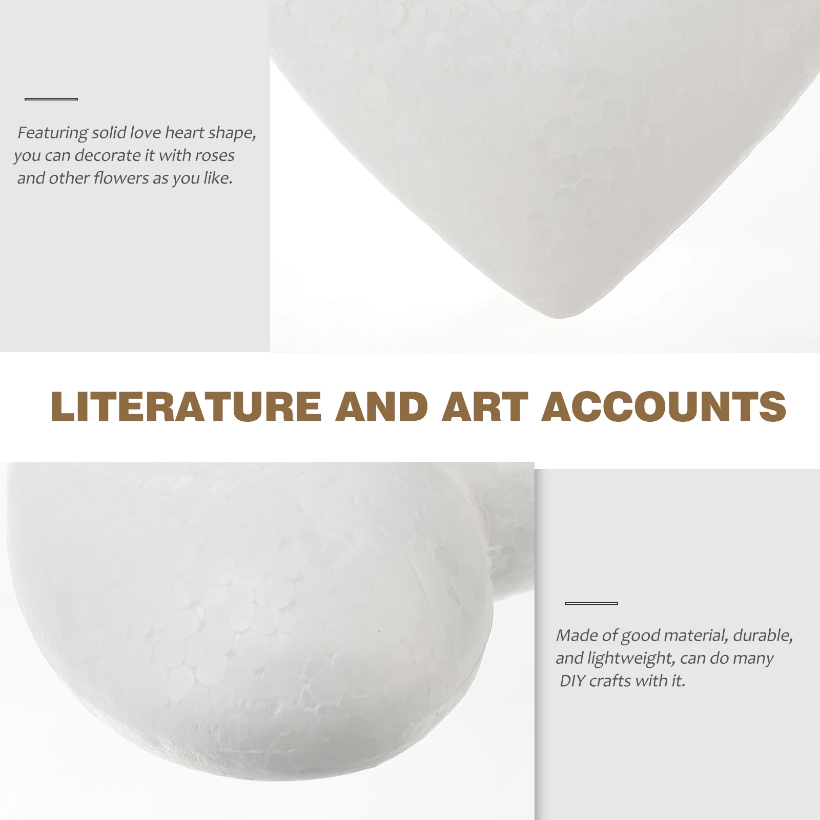 

4pcs Solid Foam Heart 165Mm Craft Material Diy Ornament For Wedding Valentine Party Decoration Handicraft Making