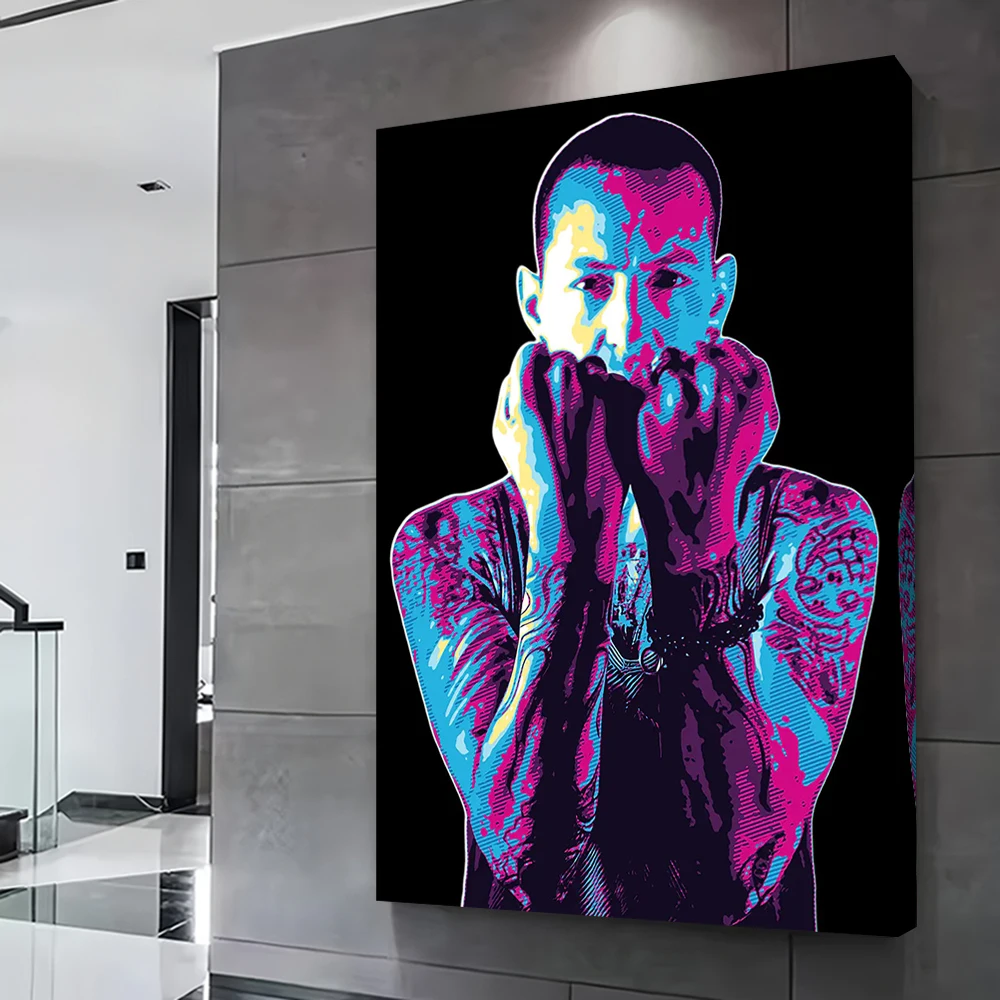 Chester Bennington Poster Customizable Printed Canvas Painting Wall Art Gift for Decoration Home Decorations Bathroom Decor Room